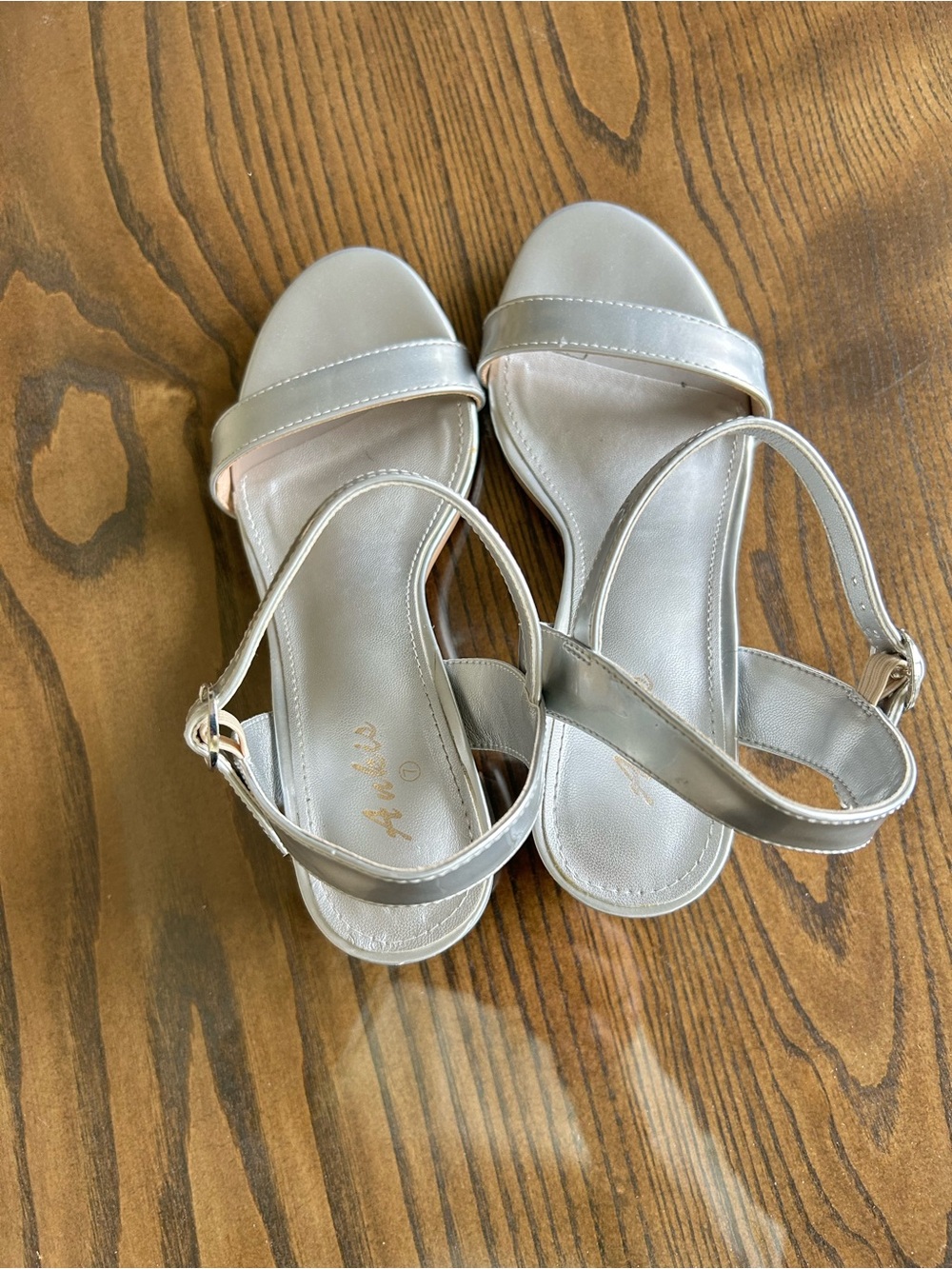 Silver Women's Ankle-Strap Sandals - Sleek Evening Sandal